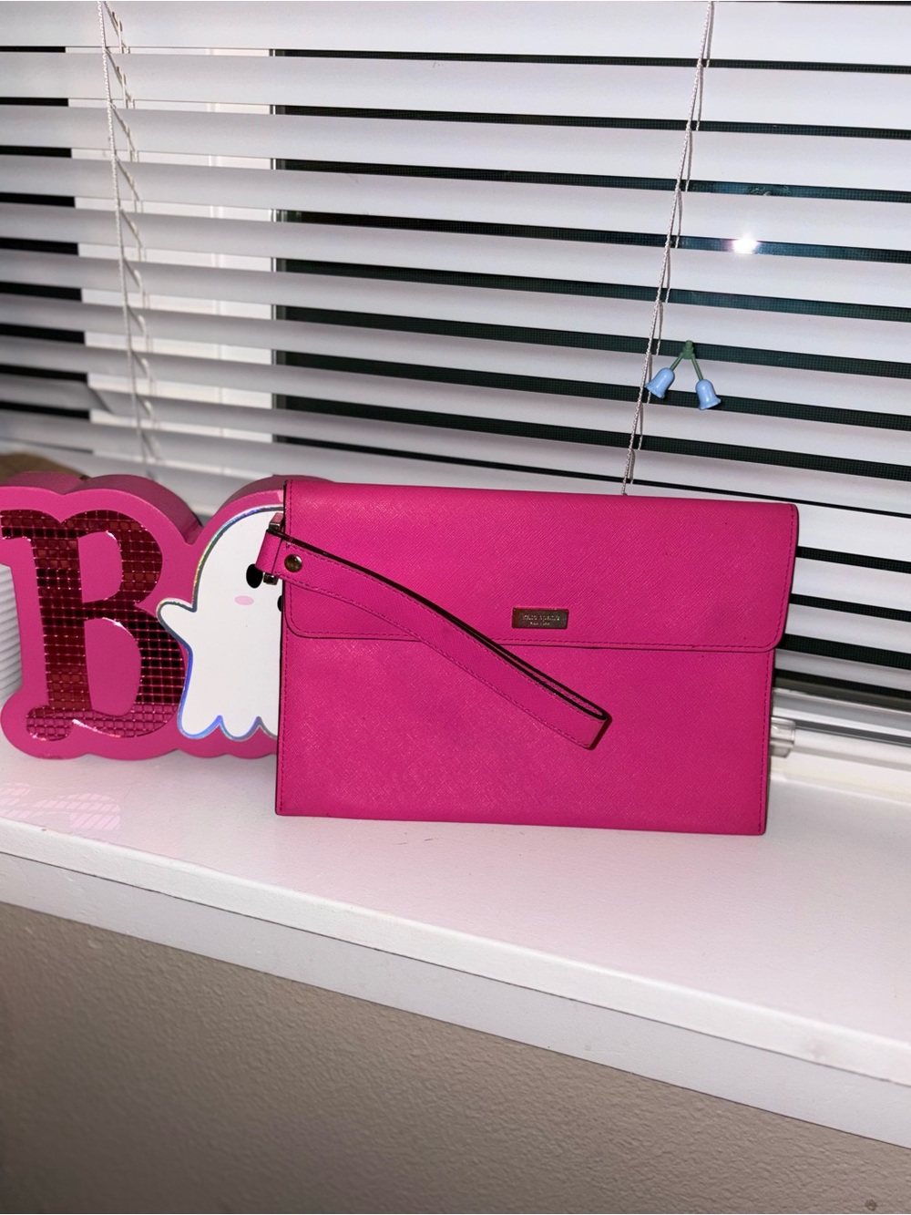 kate spade Hot Pink Wristlet Clutch with Removable Strap